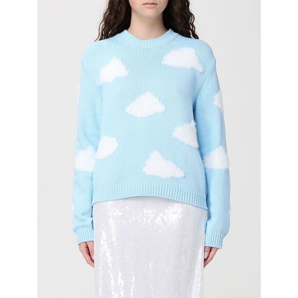 Moschino Couture Sweater Woman Gnawed Blue